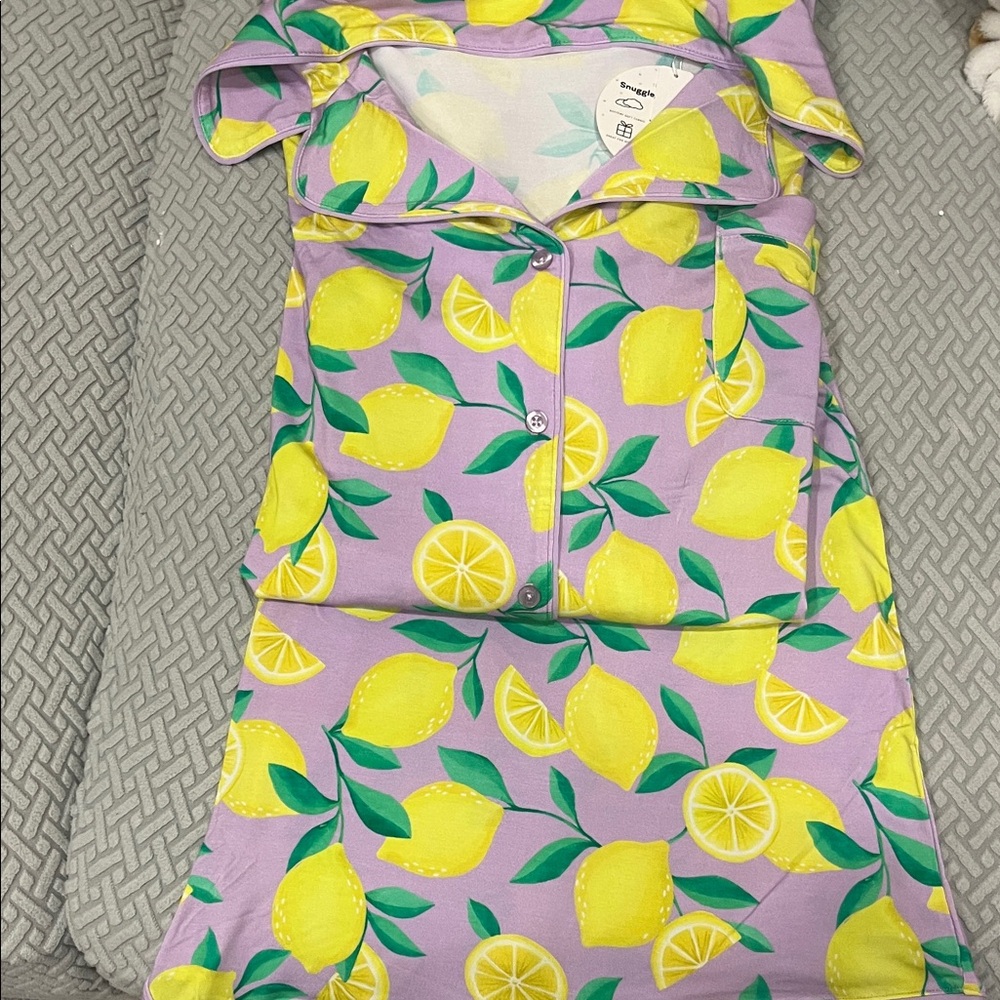 Little Sleepies Purple Lemon Pajama Set